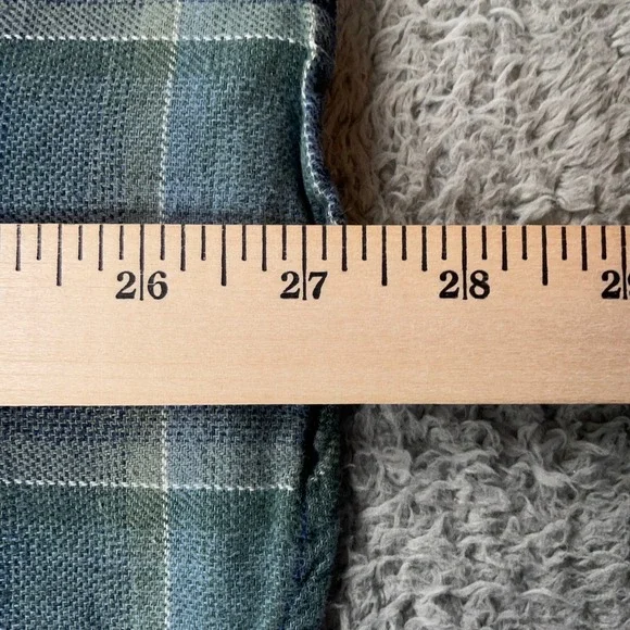 Wrangler Shirt Mens Medium Blue Green Plaid Western Pearl Snap Long Sleeve - Picture 6 of 9